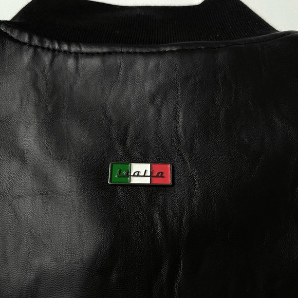 FERRARI F COLLECTIONS — MADE IN ITALY, VEGAN LEATHER/SUEDE, BLACK, LUXURY JACKET - Picture 7 of 17